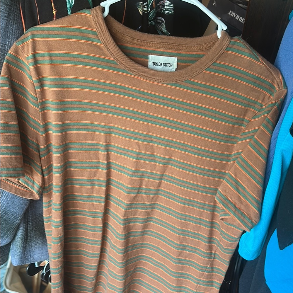 Taylor Stitch organic cotton tee Sahara stripe